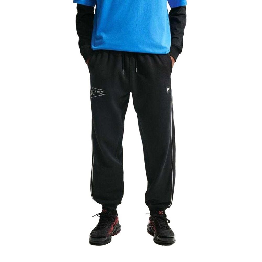 Nike Mens Air Fleece Embroidered Logo Joggers / Black/White